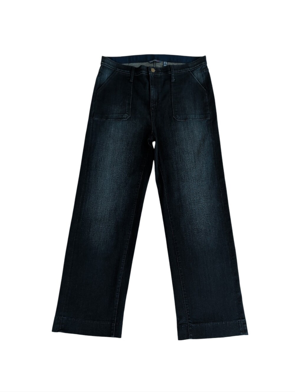 Isaac Mizrahi Live! True Denim Wide Leg Utility Jeans 18W - Regular Dark Wash